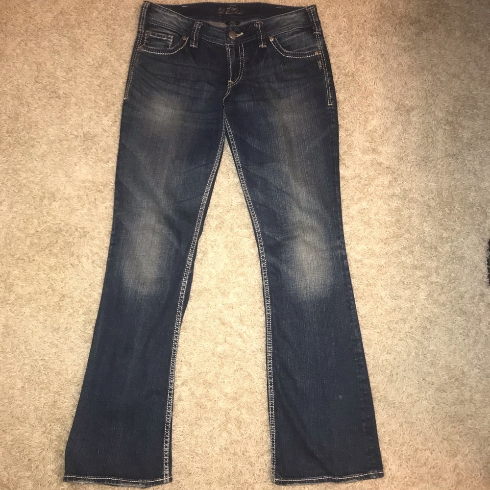 Silver Flared Jeans! Size 31/34